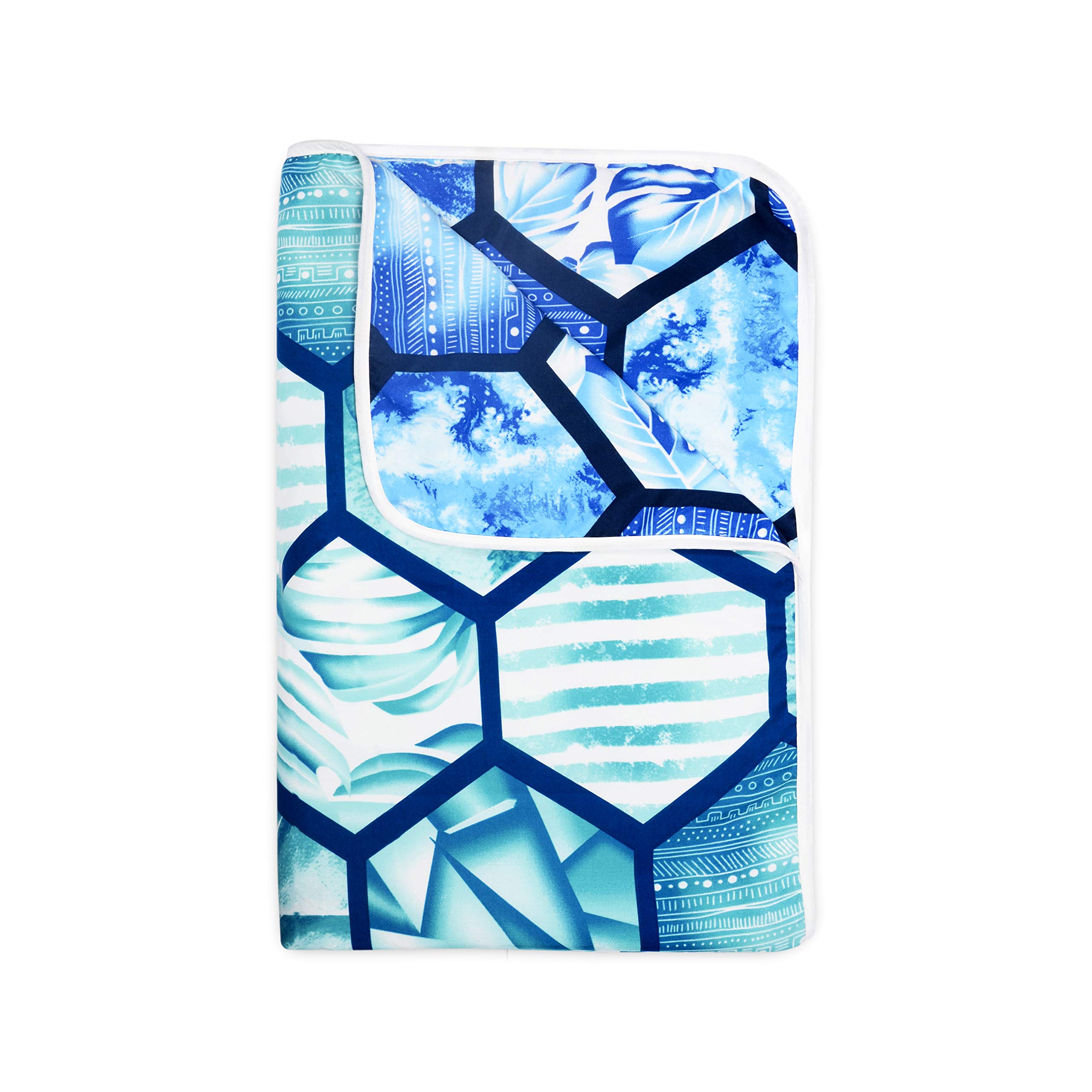Divine Casa 120 GSM Natty Microfiber AC Room Single Bed Dohar| Super Soft Lightweight Reversible All Season Blanket (140 X 210, Cyan and Navy Blue) (B08TWS8TSN) Amazon Price History, Amazon Price Tracker
