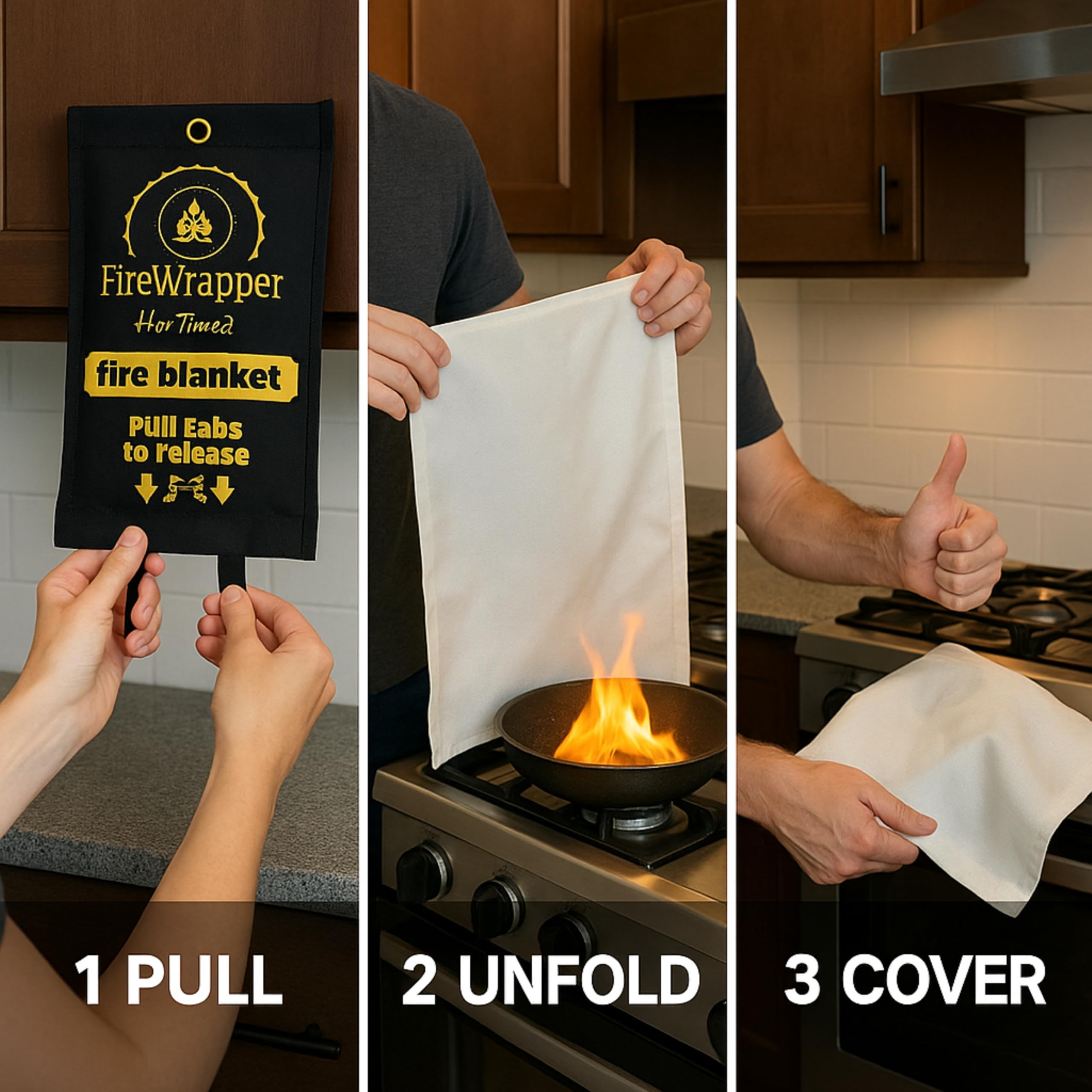 FireWrapper HerTime2 - Mantas ignífugas, resistentes a la intemperie, paquete de 2, protección contra incendios de emergencia reutilizable