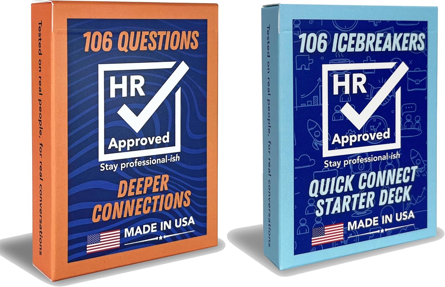 Team Building Games for Work Bundle - 212 Conversation Cards for Coworkers, Meetings & Office Activities - Ice Breaker Game + Deep Conversation Starter Deck for Team Building & Workplace Engagement