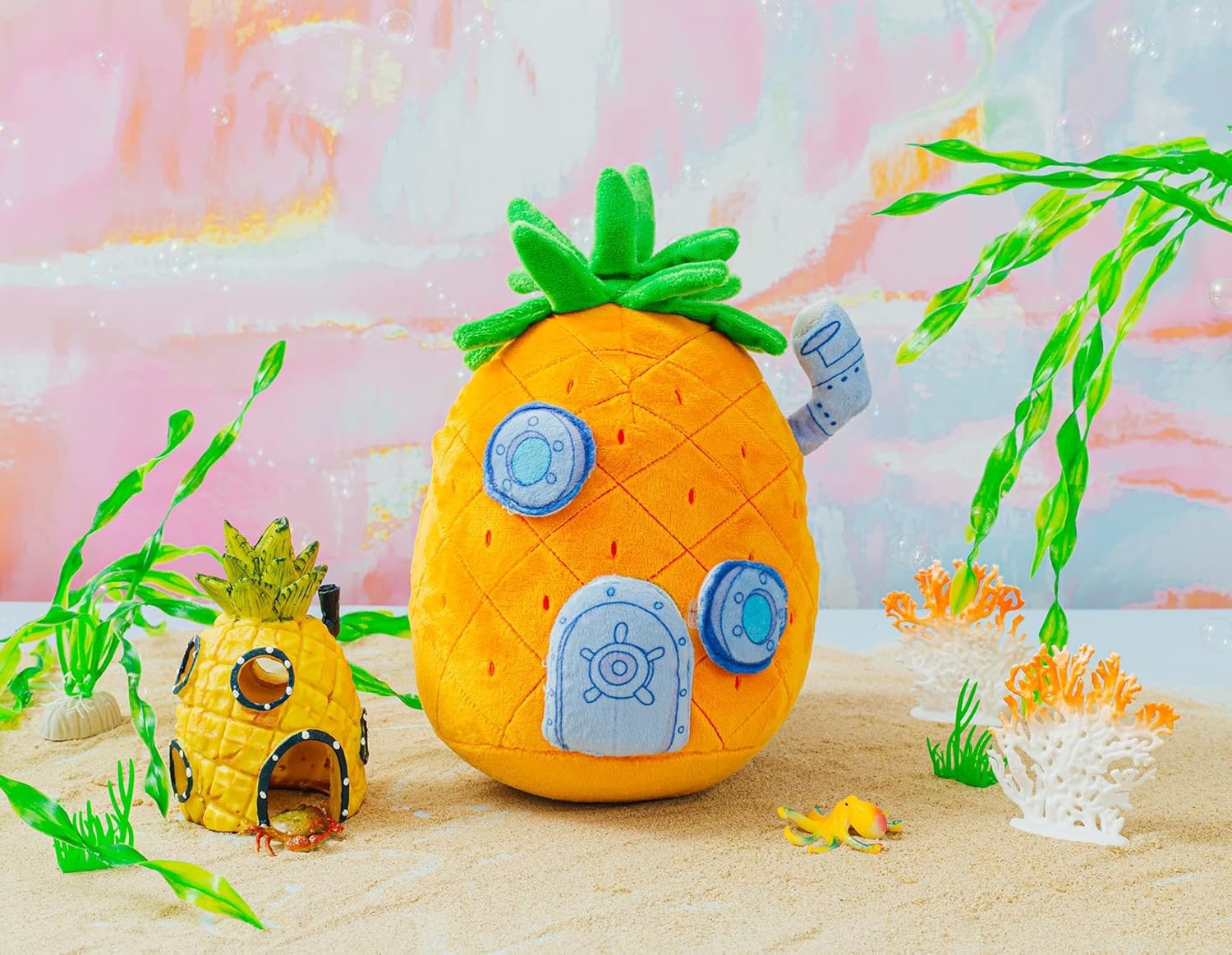 Nickelodeon Spongebob Squarepants Pineapple House 10-Inch Collector Plush Toy, Large Soft Stuffed Animal