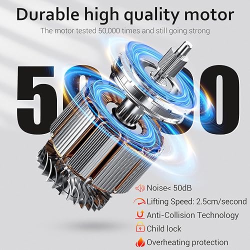 Miniatura 7 de Escritorio eléctrico de pie de altura ajustable de 55 x 24 pulgadas con estación de carga escritorio de pie con alfombrilla de mouse de gran tamaño