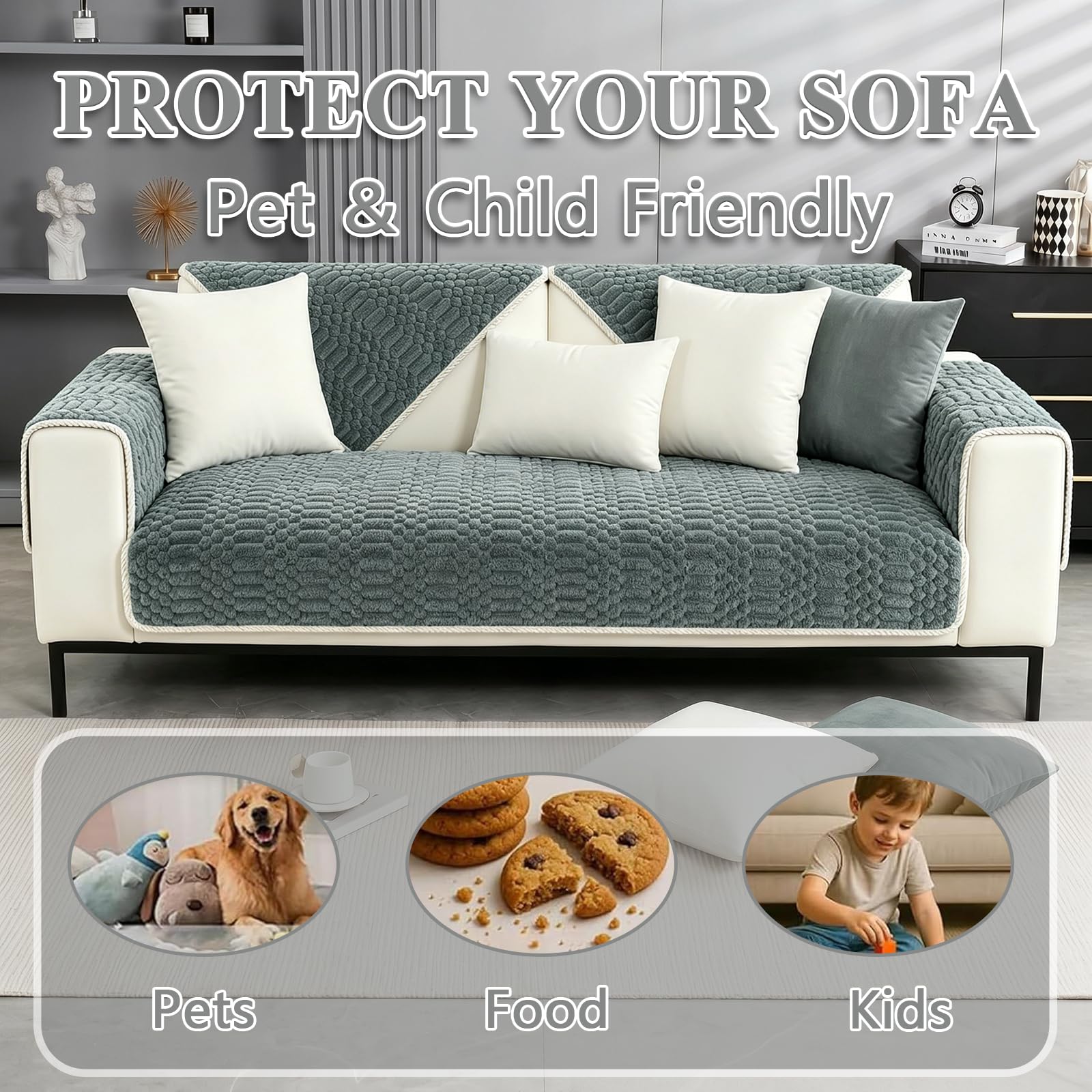 Famibay Sofa Cover 2 Seater Couch Covers Non Slip Sofa Covers L Shape Washable G
