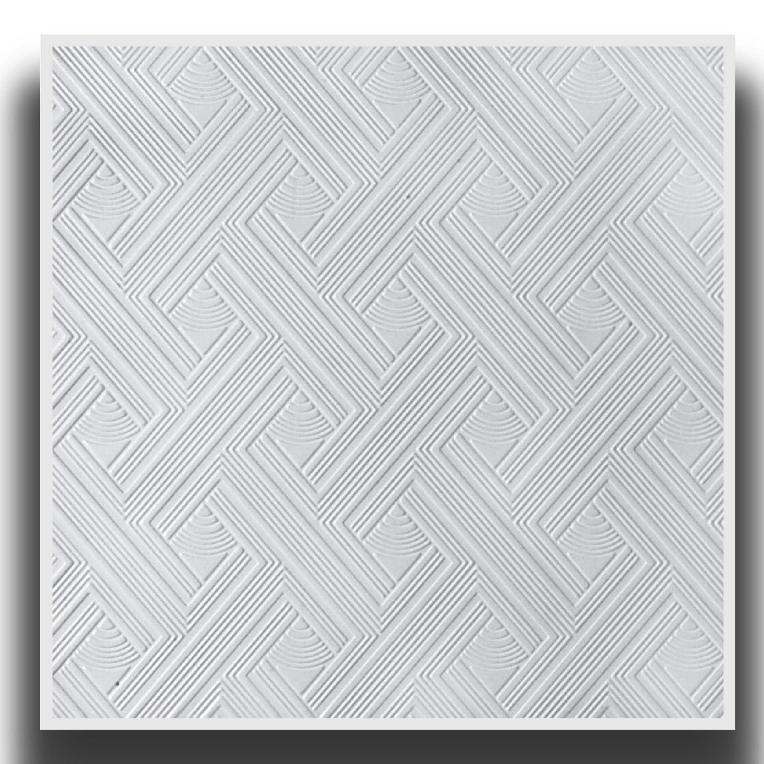 10 o 20mq (40 oppure 80 pezzi) di pannello decorativo a soffitto in polistirene compatto 50x50cm (spess. 1cm) ELVAS Pacco da 10 metri quadrati