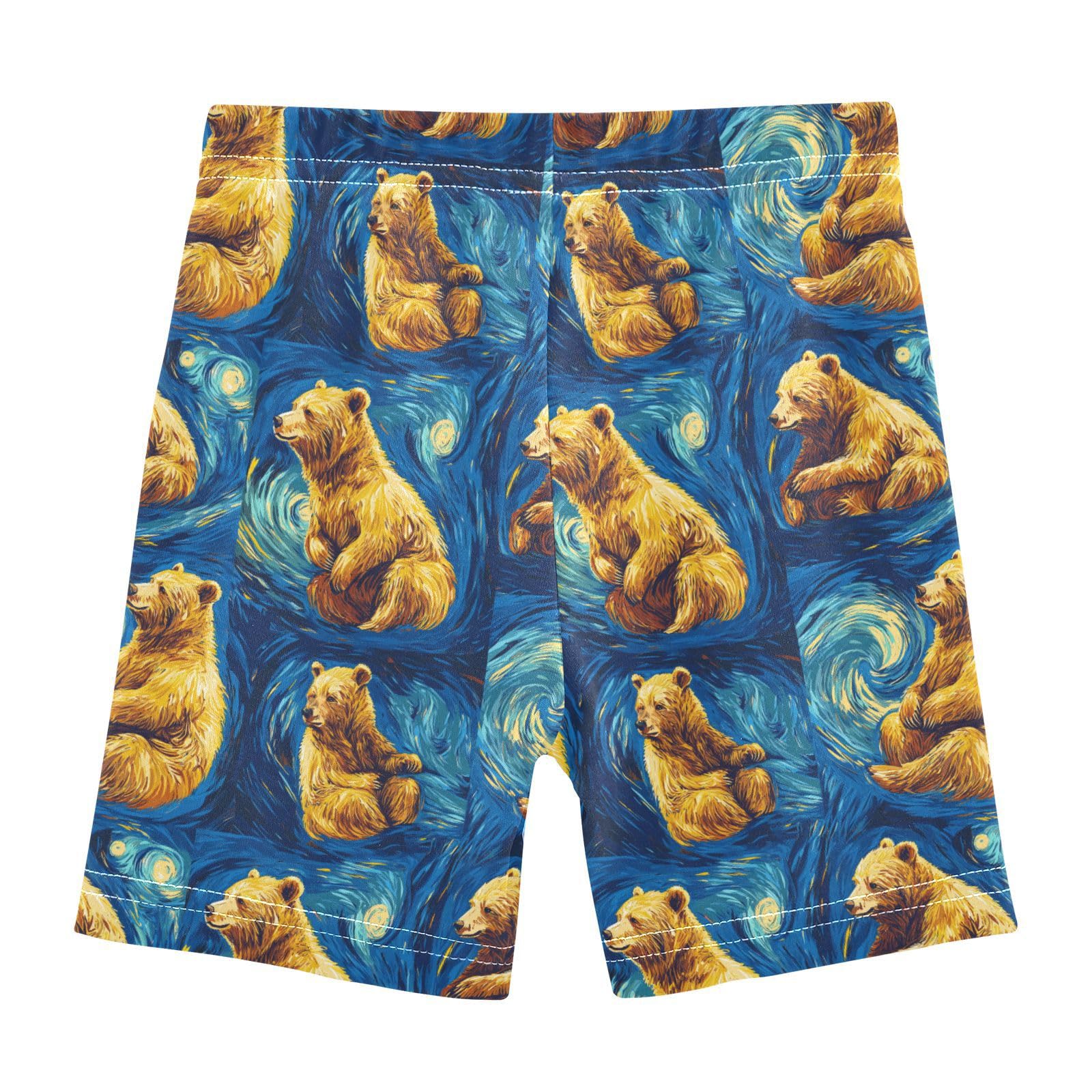 Caihoyu Toddler Girls Shorts Soft Cotton Bike Short Leggings Under Skirt 4T Beauty Bears