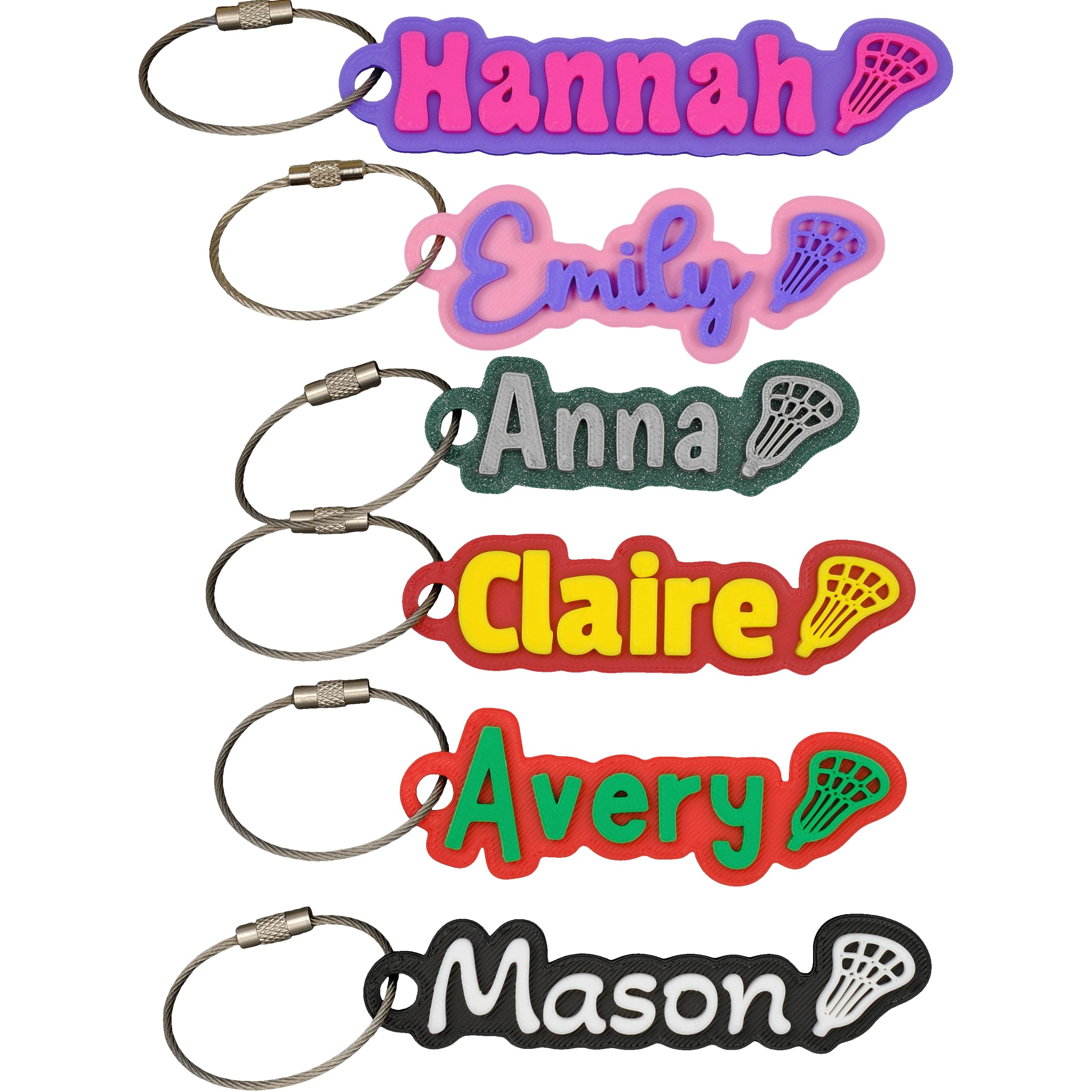 Bag & Water Bottle Name Tag Lacrosse