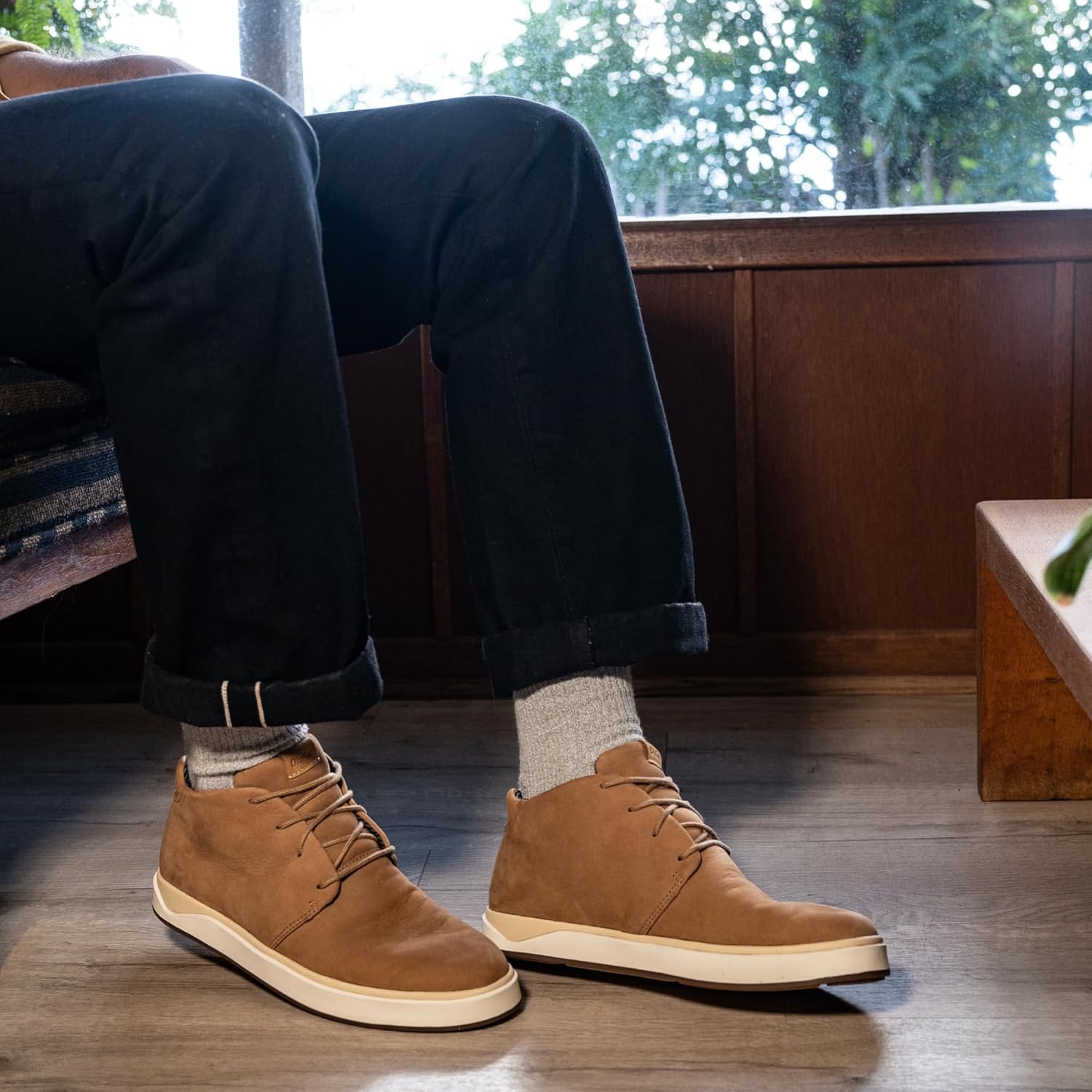 OLUKAI Papaku 'Ili Men's Boots, Durable Waterproof Leather, Cozy Quilted Lining, All-Day Underfoot Cushion, Comfort & Wet Grip Rubber Soles - Image 3