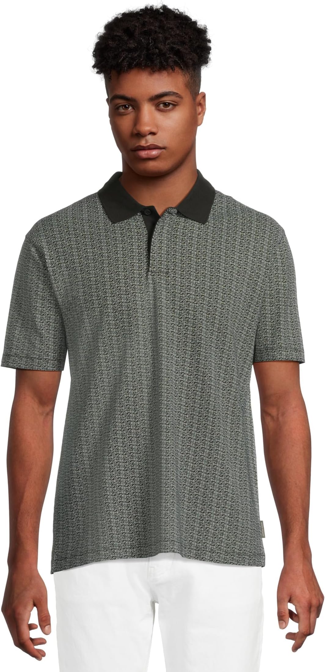 Men's Micro All Over Printed Pique Polo