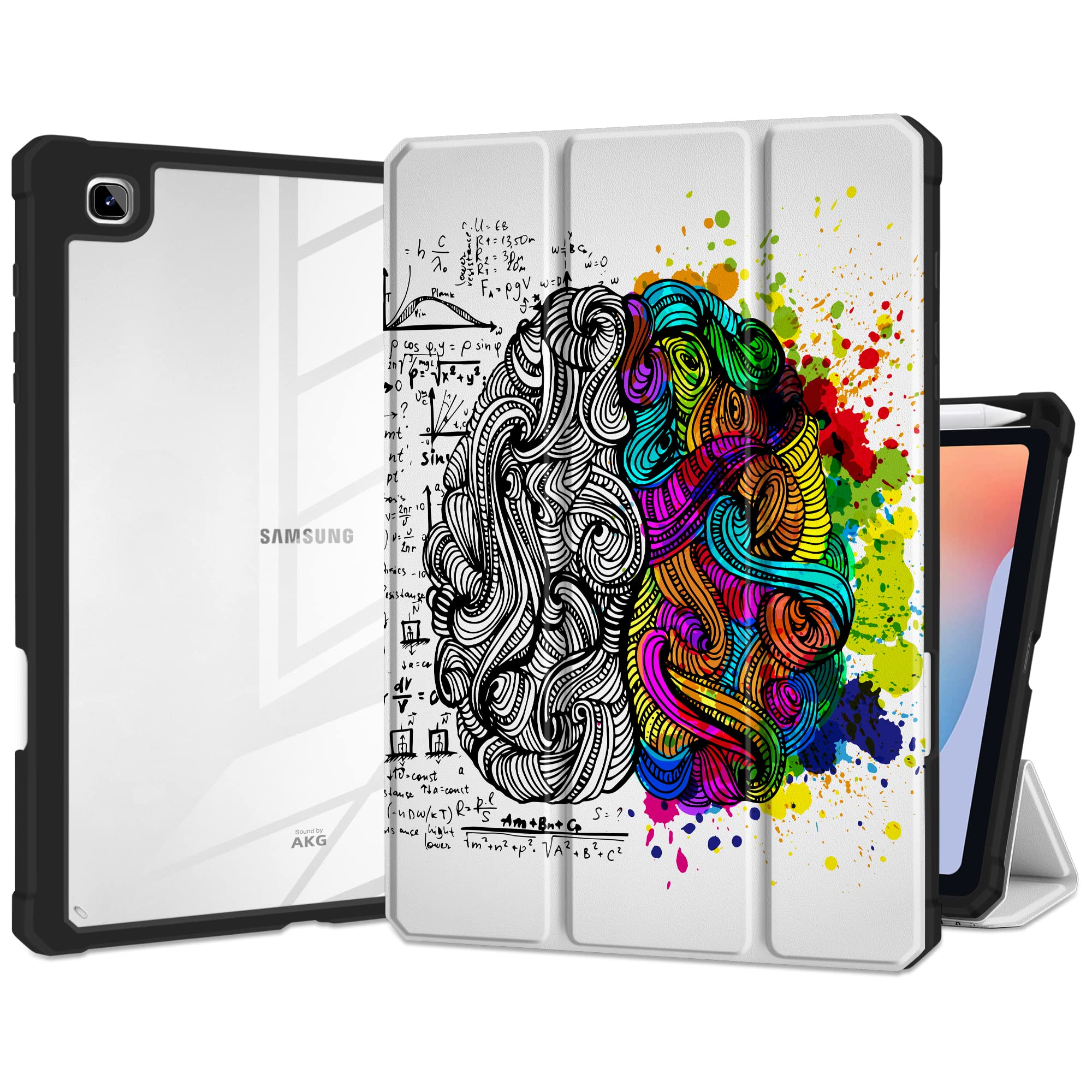 Batianda Case for Samsung Galaxy Tab S6 Lite 10.4 inch 2022/2020 Model (SM-P610/P613/P615/P619) with S Pen Holder Shockproof Cover with Clear