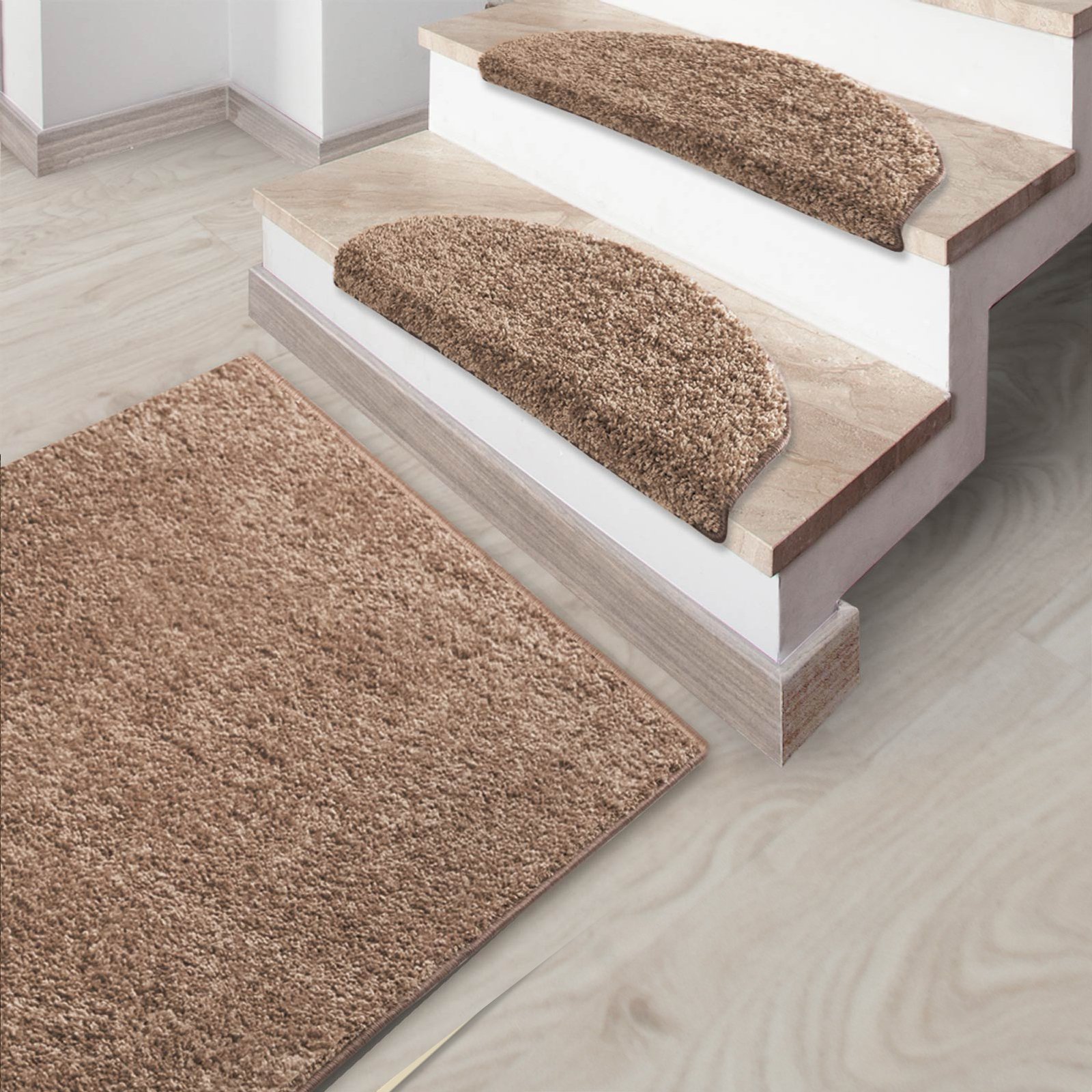 casa pura Tapis en sisal dans de Nombreuses Tailles - Sylt - Fibre Naturelle - Produit Allemand de qualité – combinable avec Tapis d'escalier – Ivoire/crème - Tapis de Marche semicirculaire