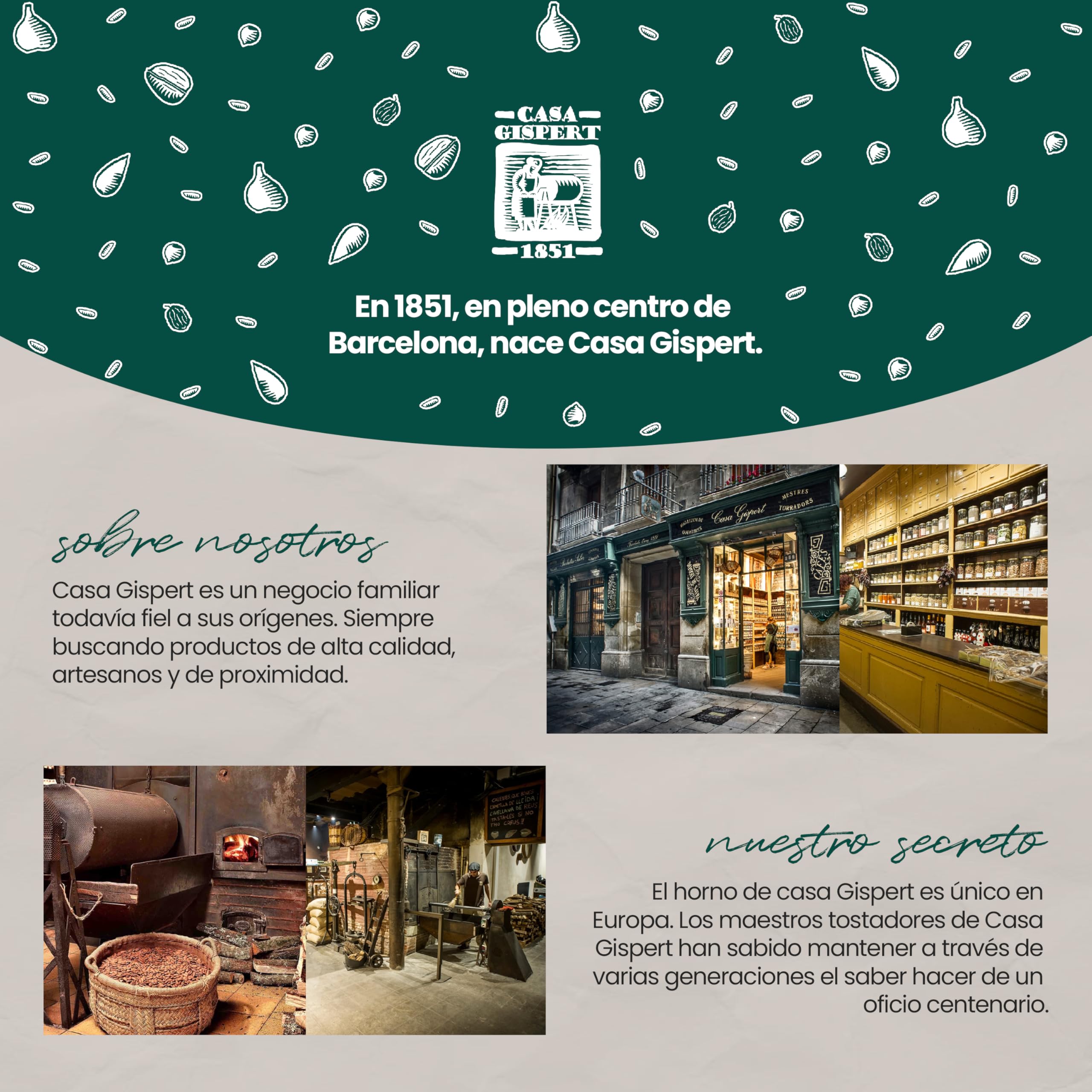 Casa Gispert - Nueces Peladas Pecanas Naturales - Nuez Pecana Mondada - Sin Gluten, Vegano - 400gr