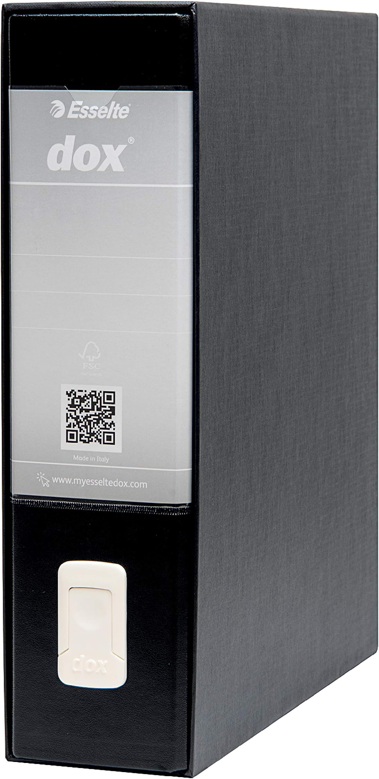 Esselte A4 Lever Arch File, Black, 80mm Spine Width, Dox 1, D26105