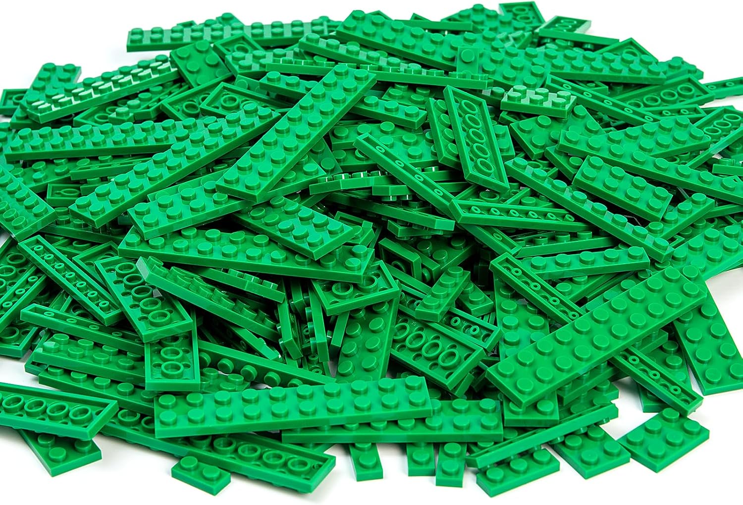 MANNIDOO 1200 Pieces Flat Pieces, 9 Sizes Classic Moc Parts and Pieces Tiles Expansion Set - Compatible with All Major Brands, Building Bricks Bulks for Smooth Surface, White