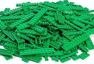 360 Pieces Flat Building Plates, 12 Sizes Multipacks Plates Compatible with All Major Brands Pieces, Small Flat Platform Base for Building Bricks, Green