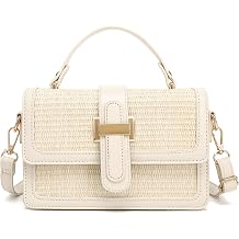 Bycobecy Woven Crossbody Bags for Women Small Straw Clutch Bag Summer Boho Beach Purse Top Handle Vacation Shoulder Handbags