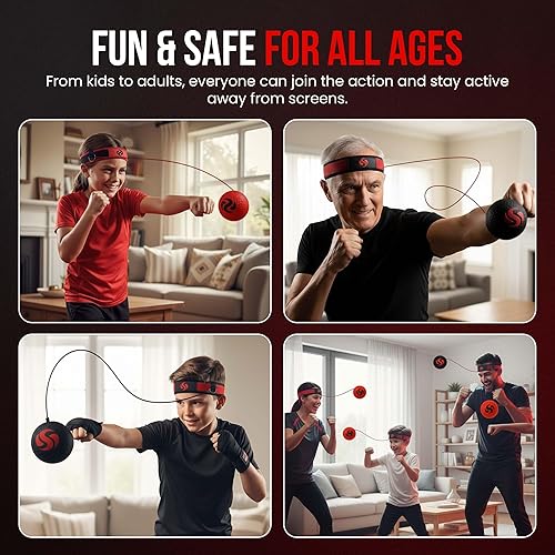 Miniatura 4 de Soul Shift - Boxing Reflex Ball  Dual Competition Set  2 Adjustable Headbands + 2 Training Balls + App Included  Speed, Agility & Hand-Eye