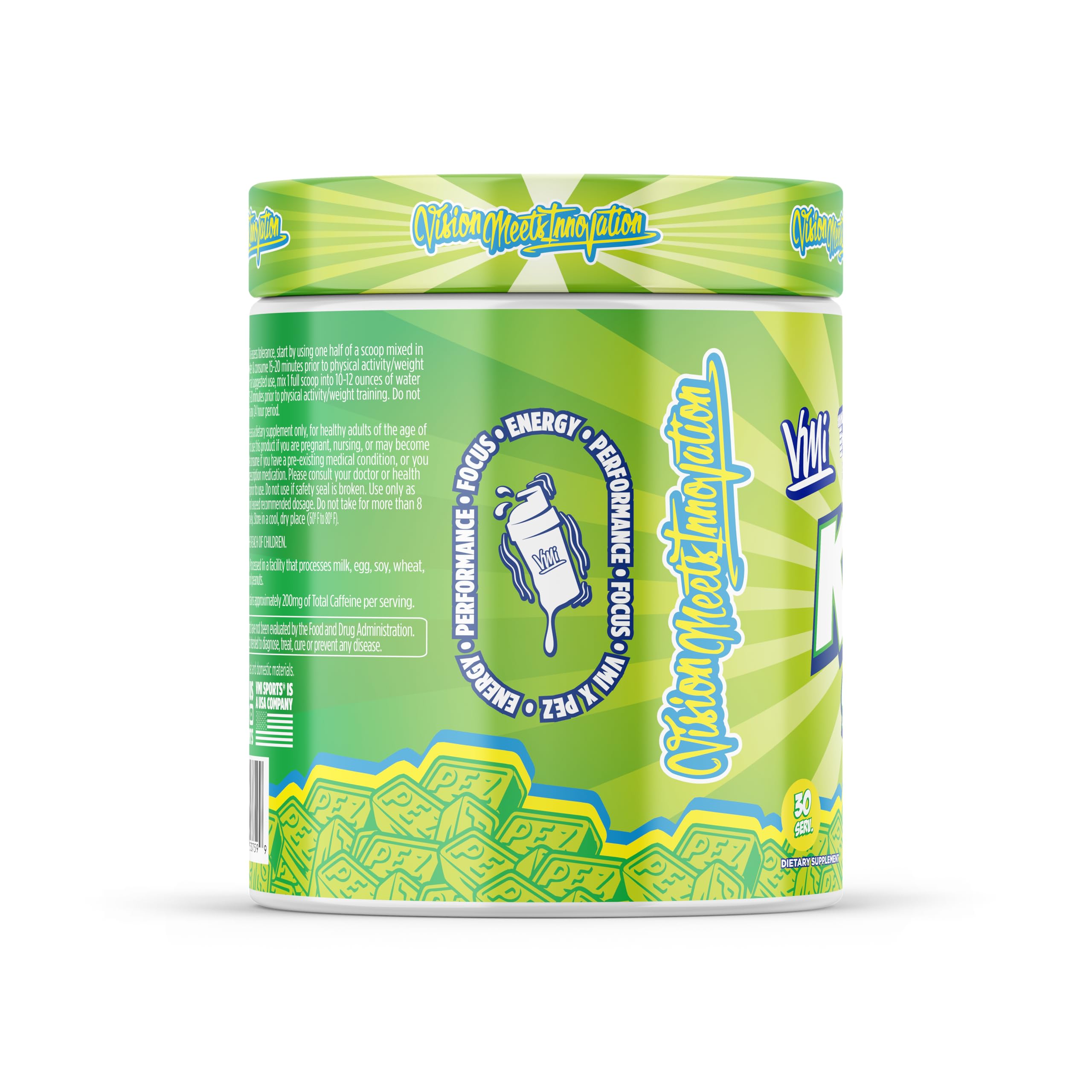 KXR Pre-Workout Energy Powder | Intense Energy Pre-Workout Drink for Men and Women| Improves Performance - Enhanced Focus & Increased Endurance | 30 Servings (Sport PEZ Sour Green Apple) — Amazon image 2
