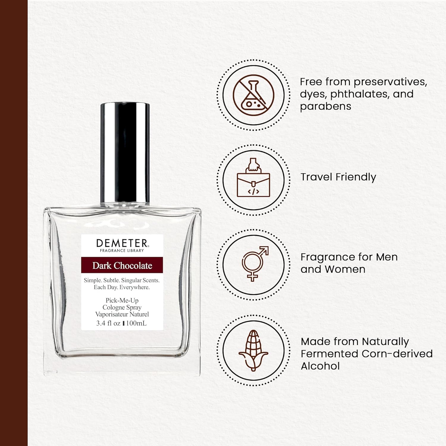 DEMETER Fragrance Library 3.4 oz Cologne Spray - Dark Chocolate