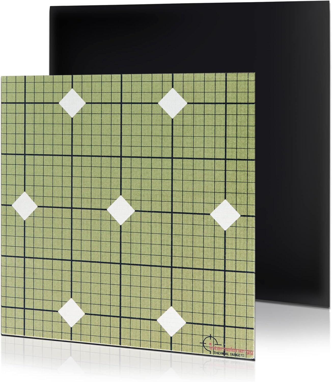 5-Pack Zeroing Thermal Targets with Diamond Bullseye – Extra-Bright Passive Rifle Shooting Range Targets for Easy Outdoor Zeroing Practice