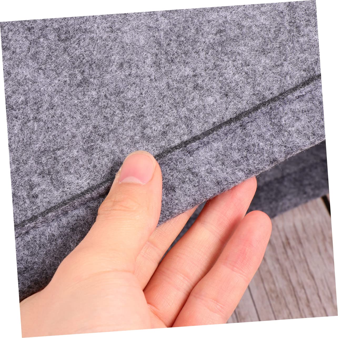 MUCKLILY 1Pc Grey Felt Storage Basket Versatile Organizer for Home Office Living and Playroom for Books Magazines and Sundries Stylish and Space Saving Storage