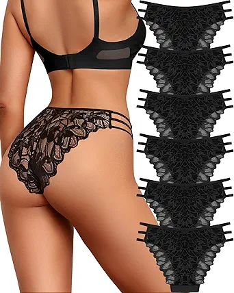 Sexy Lace String Underwear Women Pack Cheeky Bikini Stretch Breathable Ladies Underwear Panties