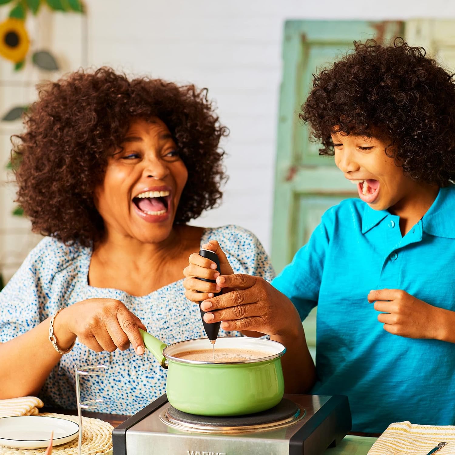 Milk Frother Handheld for Coffee (Foam Maker) Whisk Drink Mixer for Lattes, Cappuccino, Frappe, Matcha, Hot Chocolate