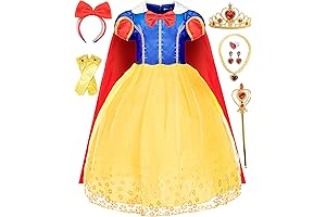 Toddler Snow White Costume - Princess Fancy Dress for Girls with Matching Accessories