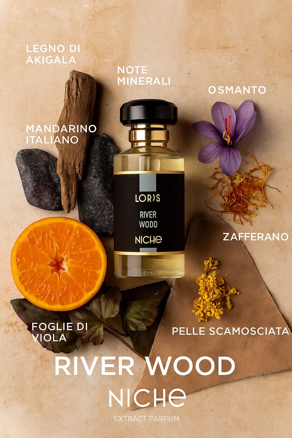 Profumo Di Nicchia Unisex LORIS PARFUM NICHE RIVER WOOD 50 ML ESTRATTO DI PROFUMO
