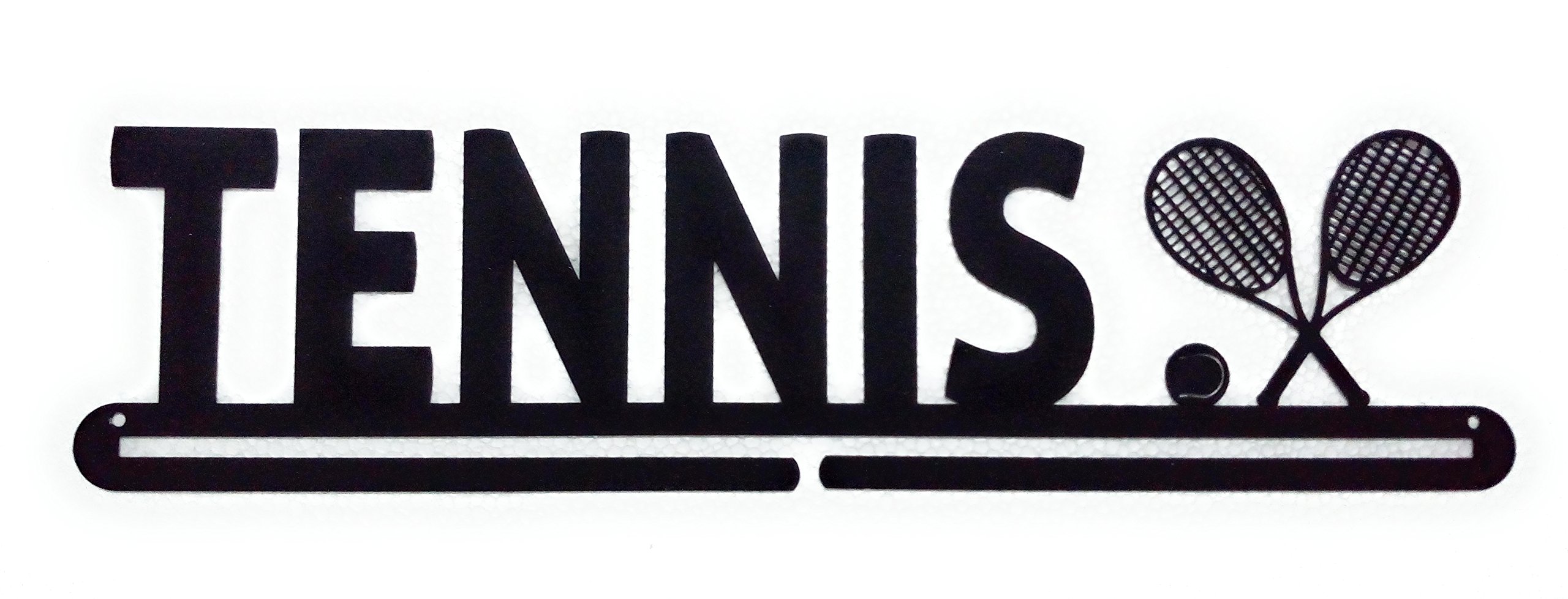 RUNWYND Tennis Medal Hanger - Black (56 cm x 13 cm)