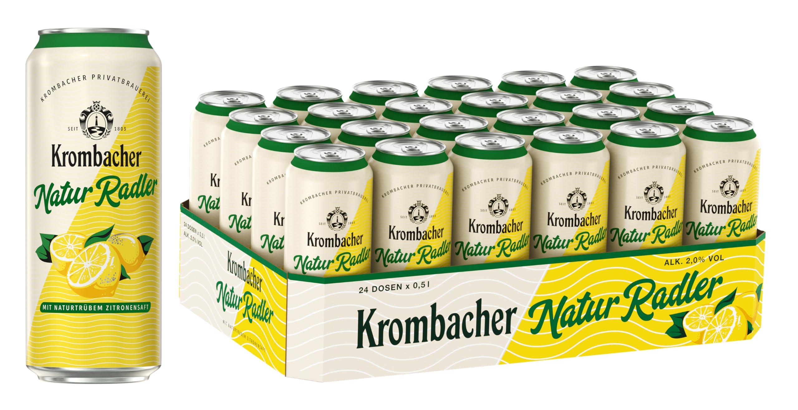 Krombacher NaturRadler 0,5L Dose 24er Dosentray