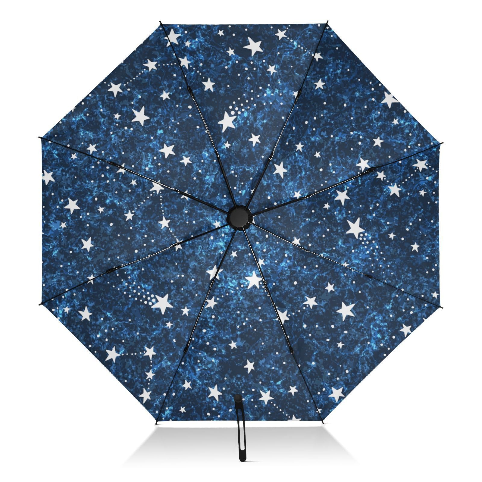 Sletend Inverted Umbrella Stars Sky Print Windproof UV Protection Sun RainAutomatic Umbrella Compact Umbrella Reverse Umbrella for Women Men, Travel