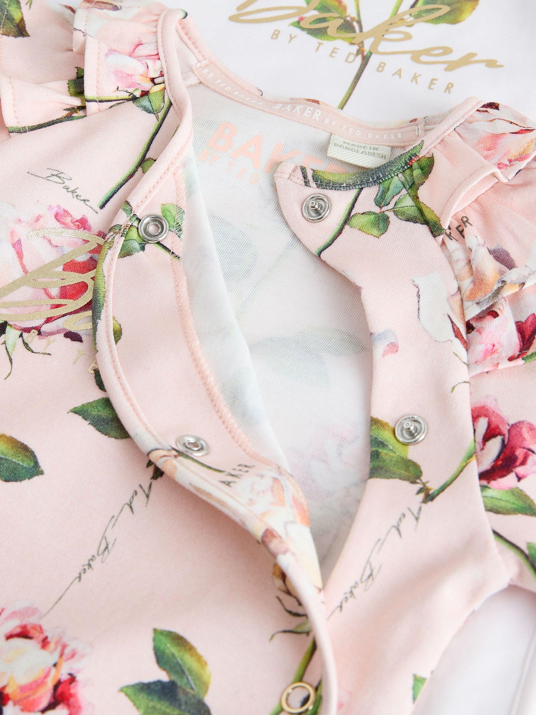 Noworodki dziewczynki 3 pajacyki Baker by Ted Baker