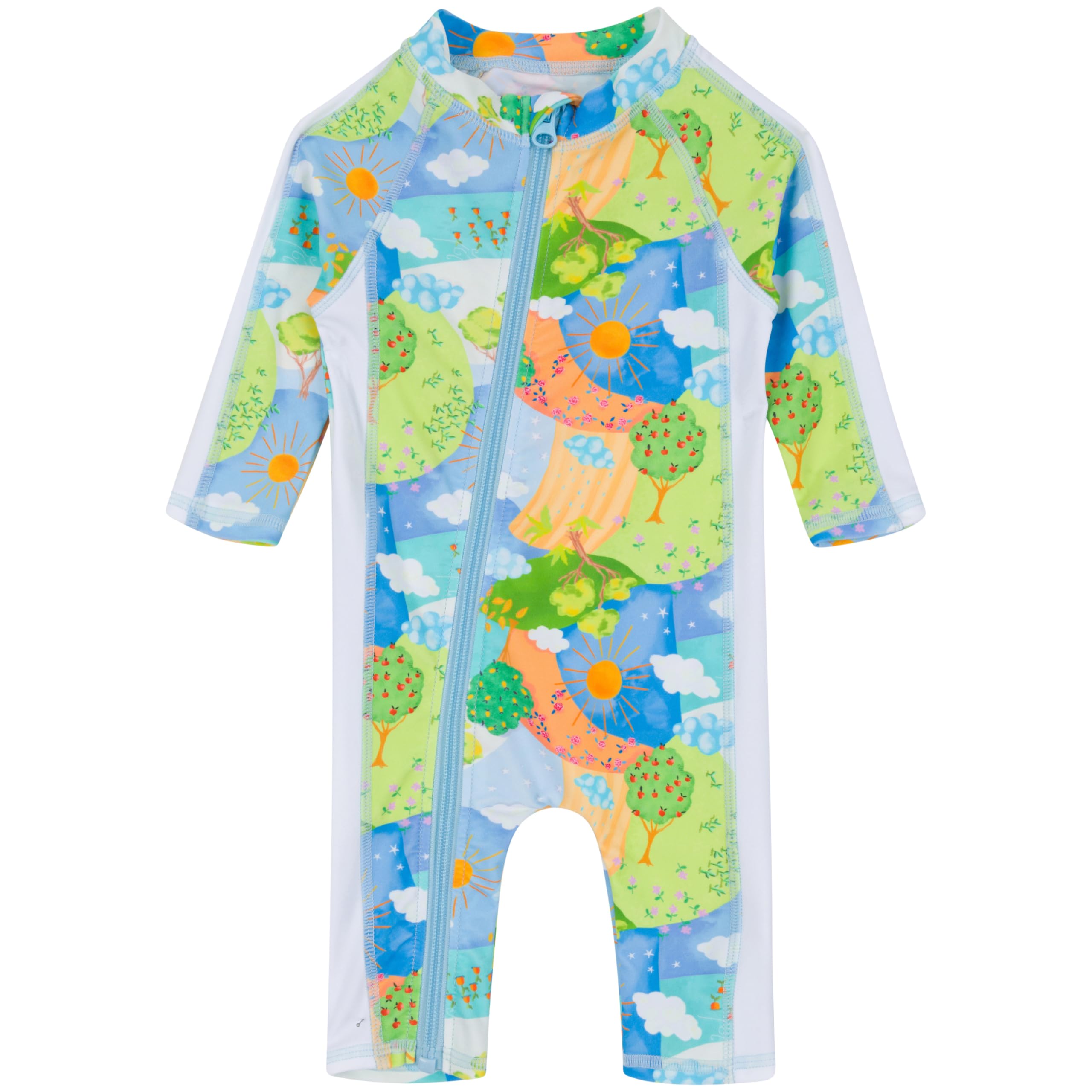 SwimZip UPF50+ Girls' Long Sleeve One Piece Swimsuit, Kids Bathing Suit