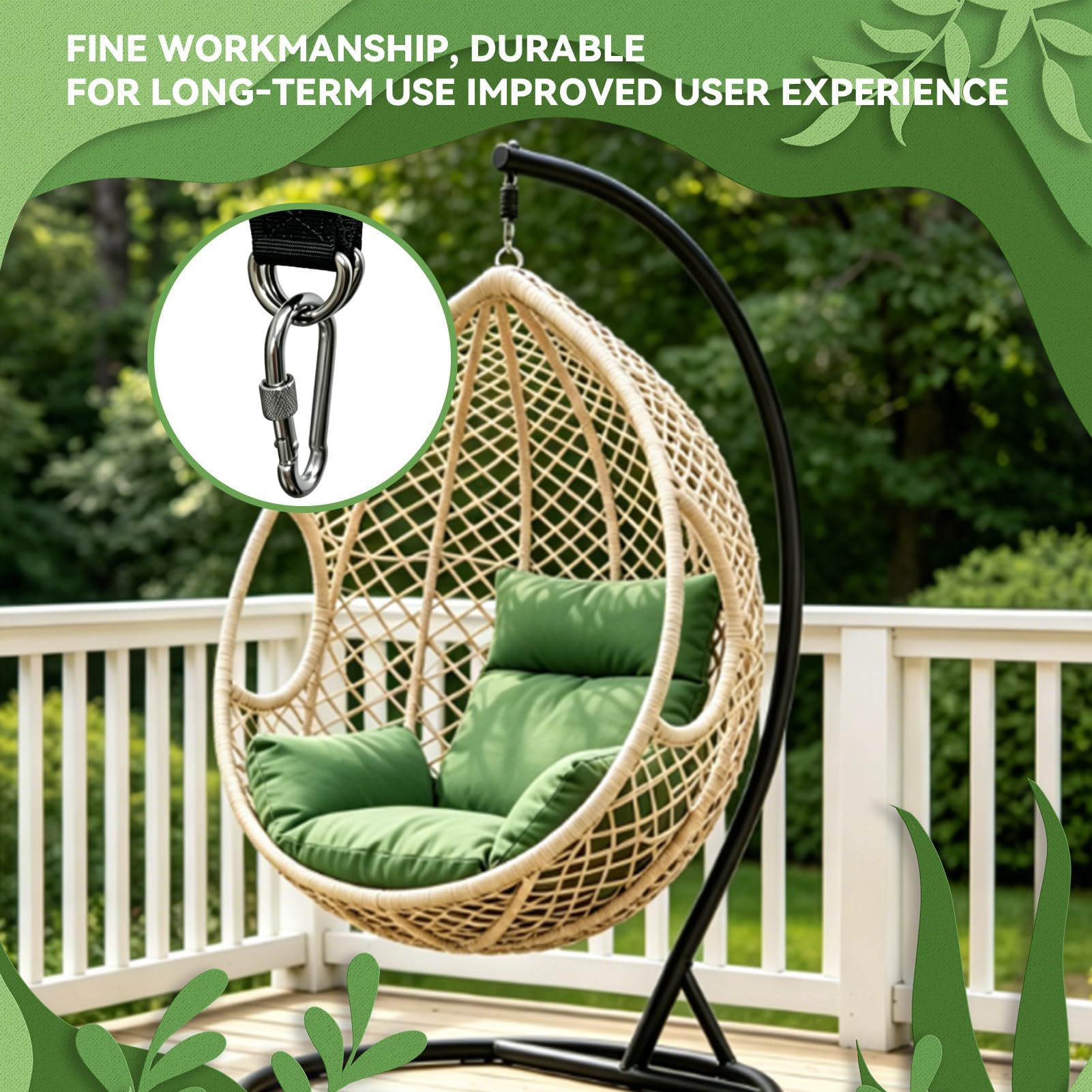 gestell für schaukel und hängematte Outdoor 2 Stück, Hängematte mit Gestell, Befestigungsgurte, Mit Zwei D-Ringen, Nylon Aufhängung mit Karabinern Schaukel Hängematten Garten Color:White/Black Bestseller-Rennräder 2024 im Test: K75              85-91 ML