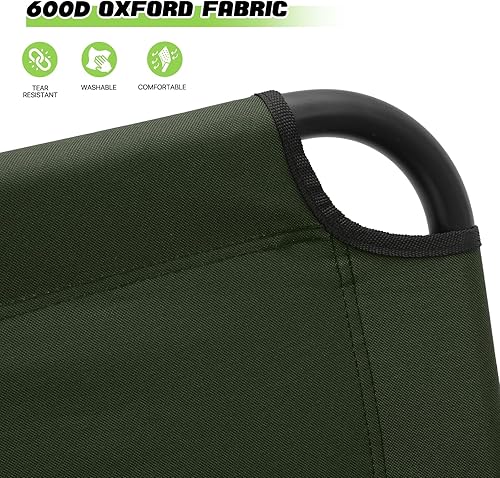 Miniatura 8 de Magshion Silla de campamento de doble asiento de 39 pulgadas, soporta 330 libras para adultos, silla plegable de alta resistencia para 2 personas,