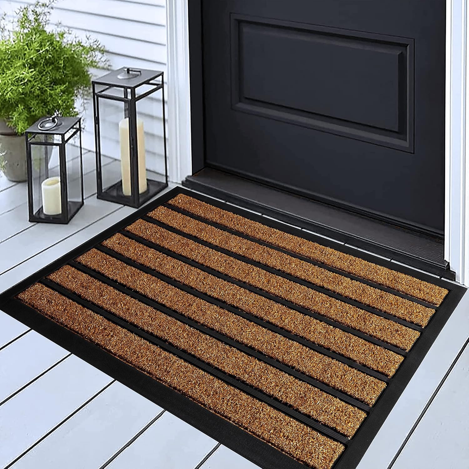 ubdyo Extra Durable Door Mat - Dirt Trapping Outdoor Welcome Mats - Non-Slip Outdoor Indoor Entrance - Low Profile Front Doormat (30