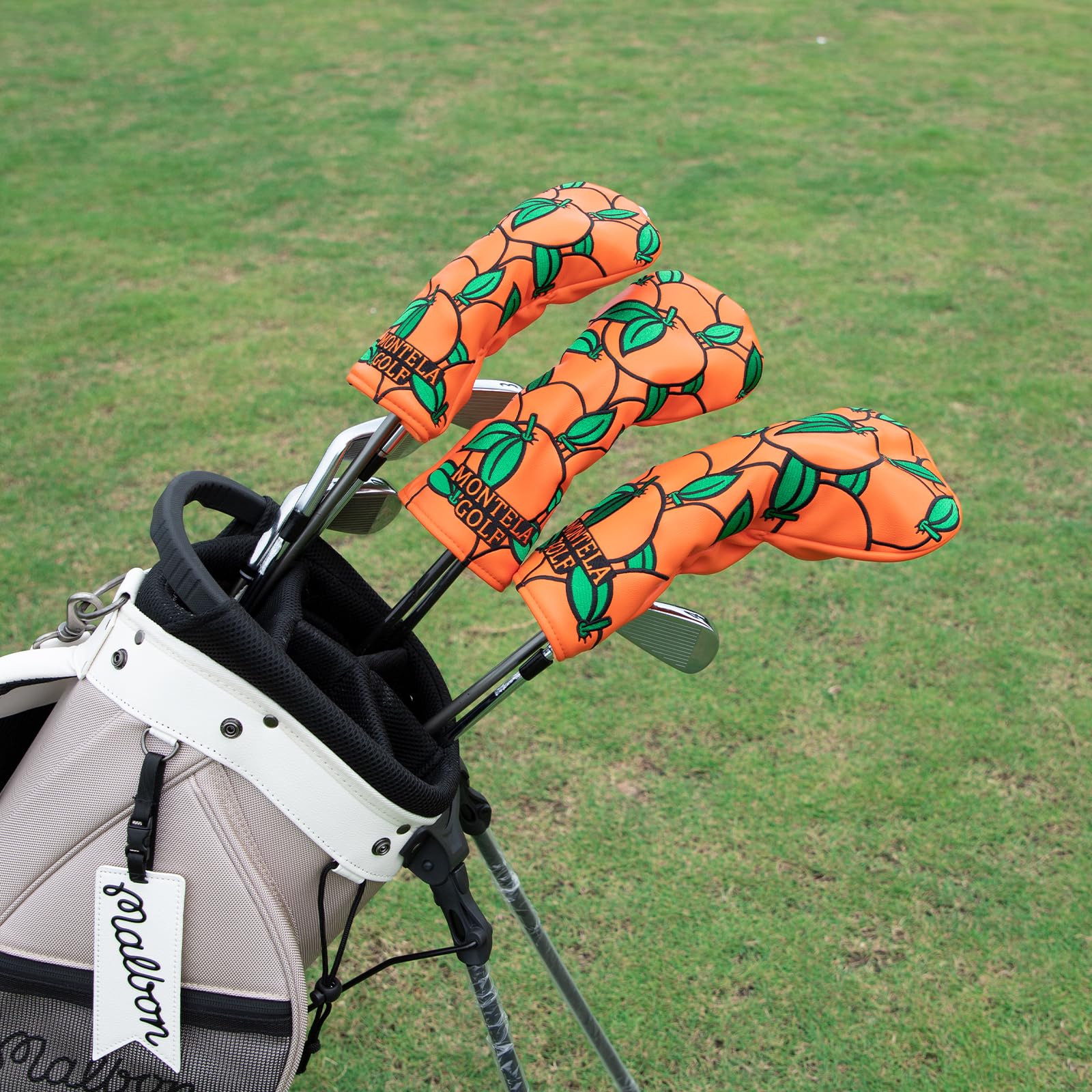 Montela Golf Golfschlägerhaube, Golfschlägerhaube, Fairwayholz, Hybrid-Abdeckung, Leder, Golfschlägerhaube für Scotty Cameron, Taylormade Titleist Odyssey