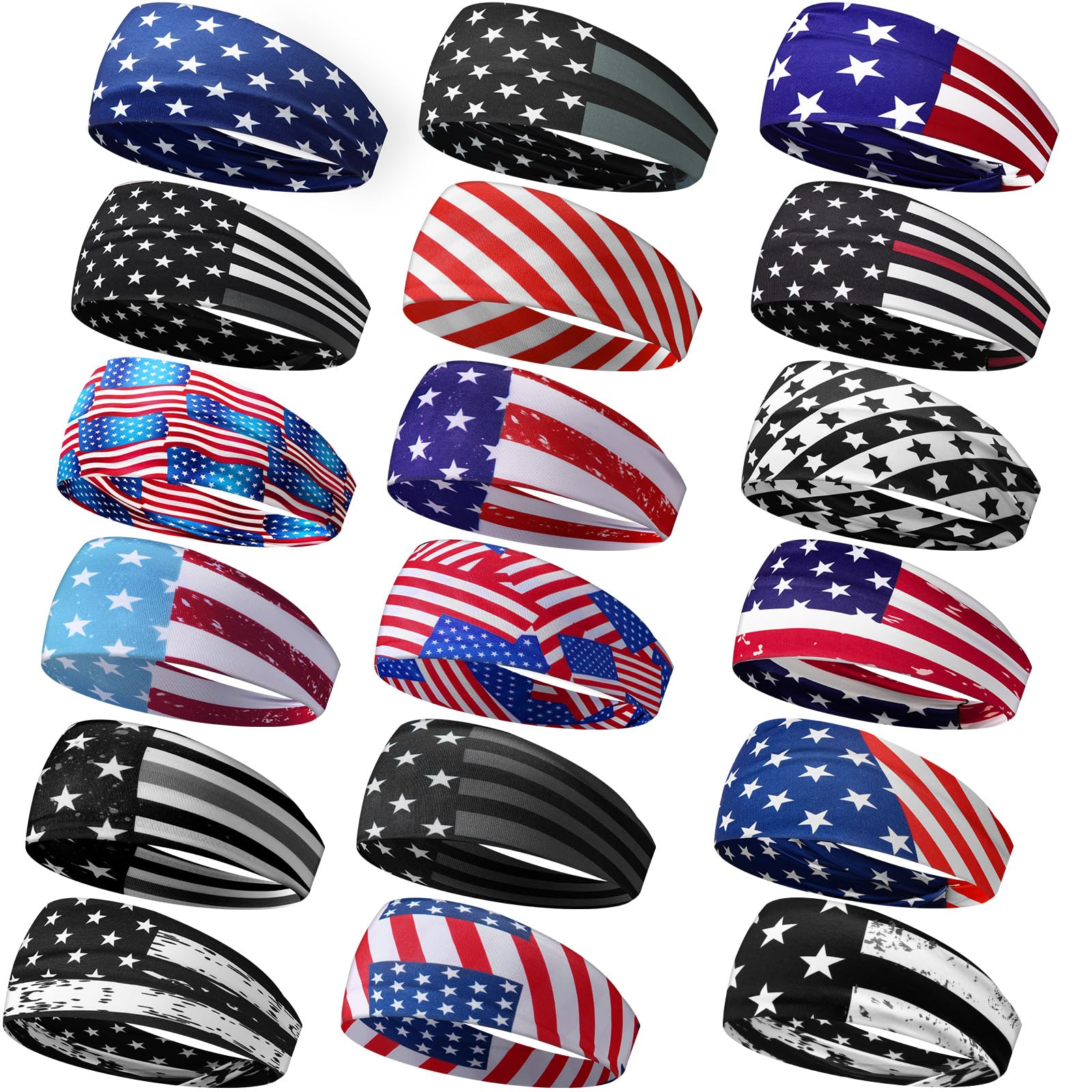 Ceenna 18 Pcs Kids Sports Headbands Boys Girls Sweatband