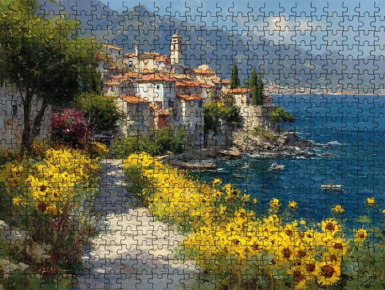 Puzzle dla dorosłych 1000, morze słonecznik, 1000 elementów, puzzle dla dorosłych, klasyczne gry edukacyjne, gry i zajęcia rodzinne, do dekoracji ścian domu, świetny pomysł na prezent R0KH-880