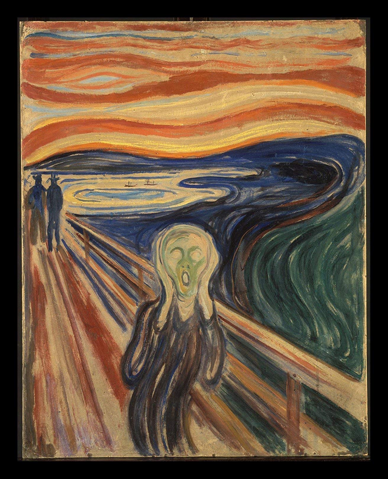 EROSTIKA「SPRING SCREAM」シルクスクリーン Tallenge - The Scream by Edvard Munch - Small Size Framed Canvas