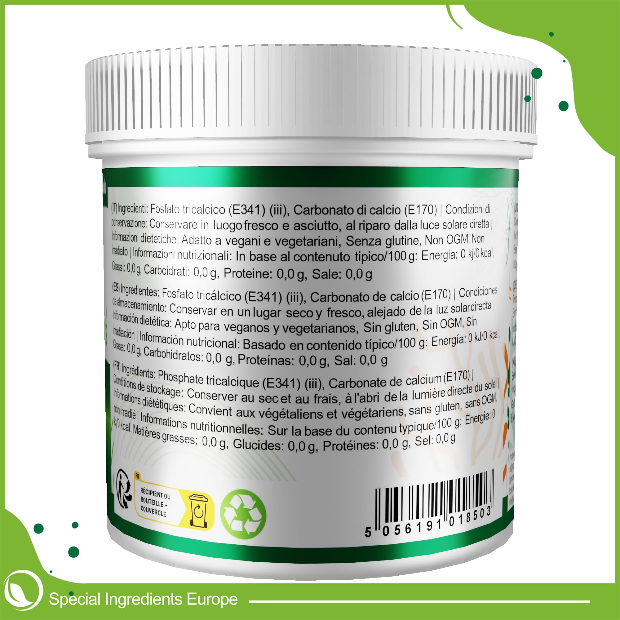 Special Ingredients Everest Powder, 5 kg | Everest Pulver, Ersatz für Titandioxid, für Saucen, Milchprodukte, Desserts, Eiscreme und Backen, Vegan, Glutenfrei, GVO-Frei