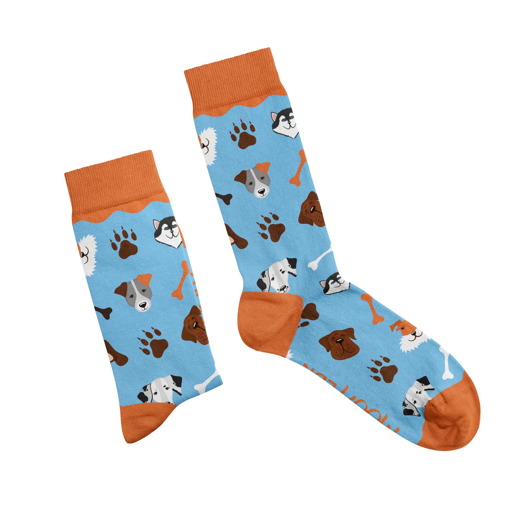 MOJA LDN Premium Funky Bamboo Socks - Soft and Stylish Bamboo Socks - Eco Friendly and Durable Men & Women Socks (UK, Numeric, 3, 8, Regular, Regular, Women, Dogs)