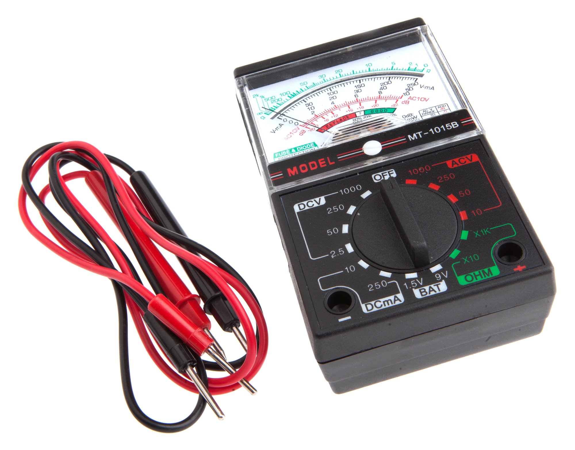 Forney 57301 Multi-Tester, ohmiómetro de voltios de 5 funciones, tamaño de bolsillo
