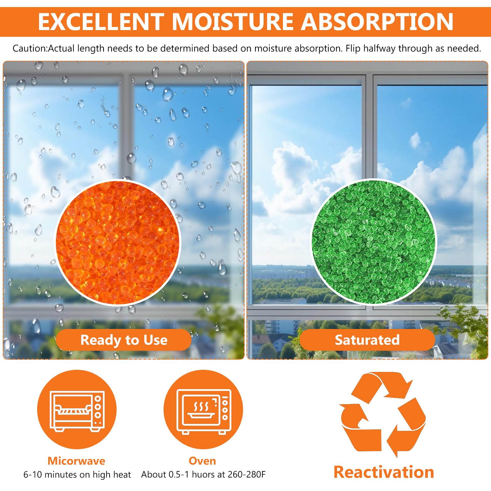 Silica Gel Reutilizable Desecante 400g + 10 Bolsitas, Gel de Sílice Antihumedad con Indicador de Color (Naranja→Verde), para Impresora 3D, Cocina, Electrónica