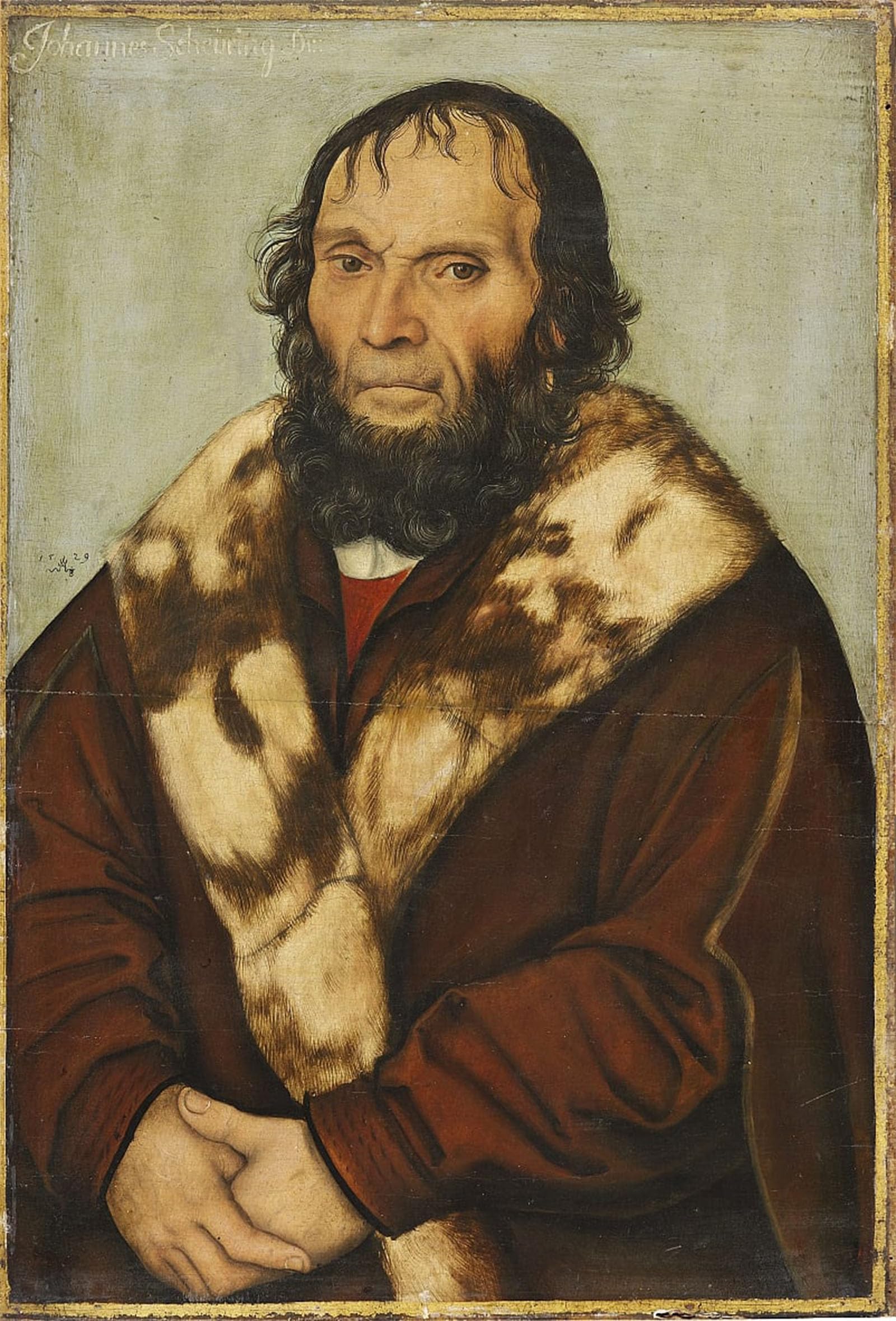POSTERIIk Vintage Print Pop Art Landscape Artwork Portrait of Luther by Lucas Cranach the Elder Art Prints for Office Home Decor 60x90cm
