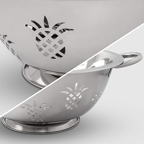 Miniatura 2 de ExcelSteel Base de descanso, apto para lavavajillas, excelente para verduras, ensalada, frutas, pasta, colador de piña, 1 QT2.5 QT4 QT, inoxidable