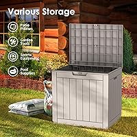 Vista 3 de DRATO Cajas de terraza, caja de almacenamiento al aire libre de 30 galones para cojín de patio, herramientas de jardín, impermeable y resistente a