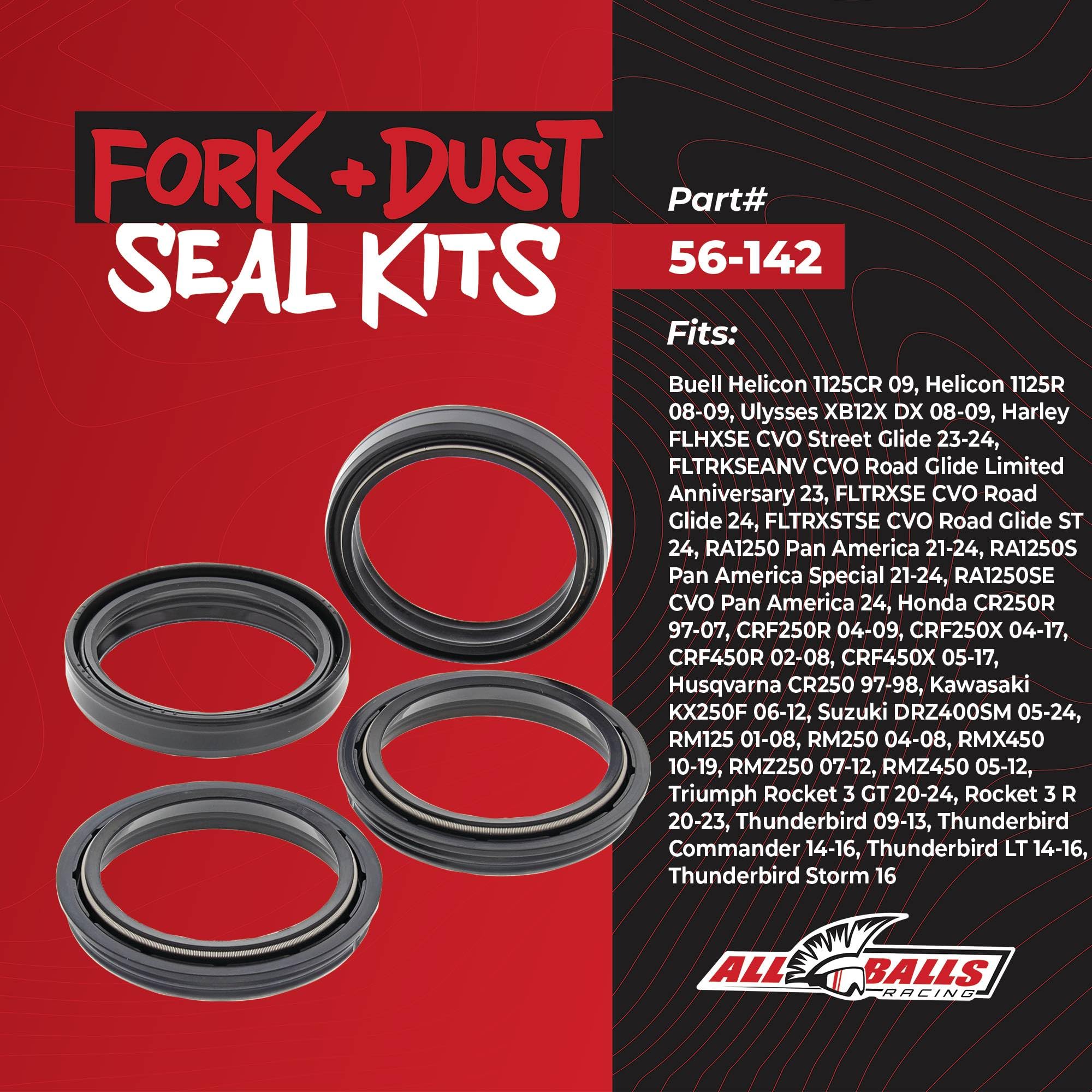 Amazon.com: All Balls Racing Fork and Dust Seal Kit for Honda