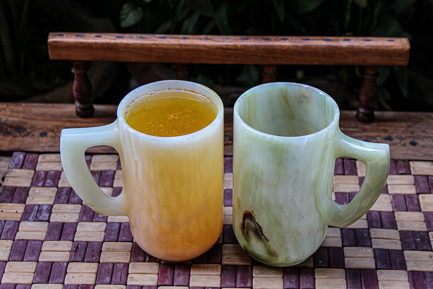 Beer Mugs Onyx Marble Curated Collection Set of 2 Each 700 ml 22 Oz