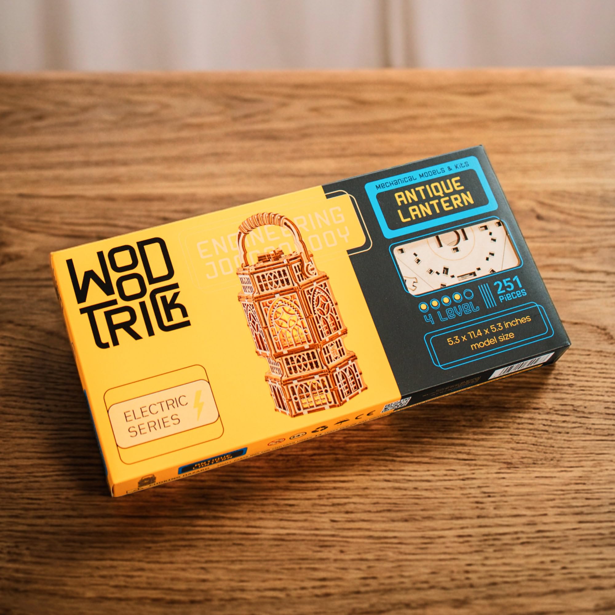 Wood Trick Antique Lantern Luminous 3D Rompecabezas de Madera para Adultos para armar - Iluminación de 2 Modos - Proyecto de Bricolaje de ingeniería, Modelos de Rompecabezas mecánicos 3D para Adultos