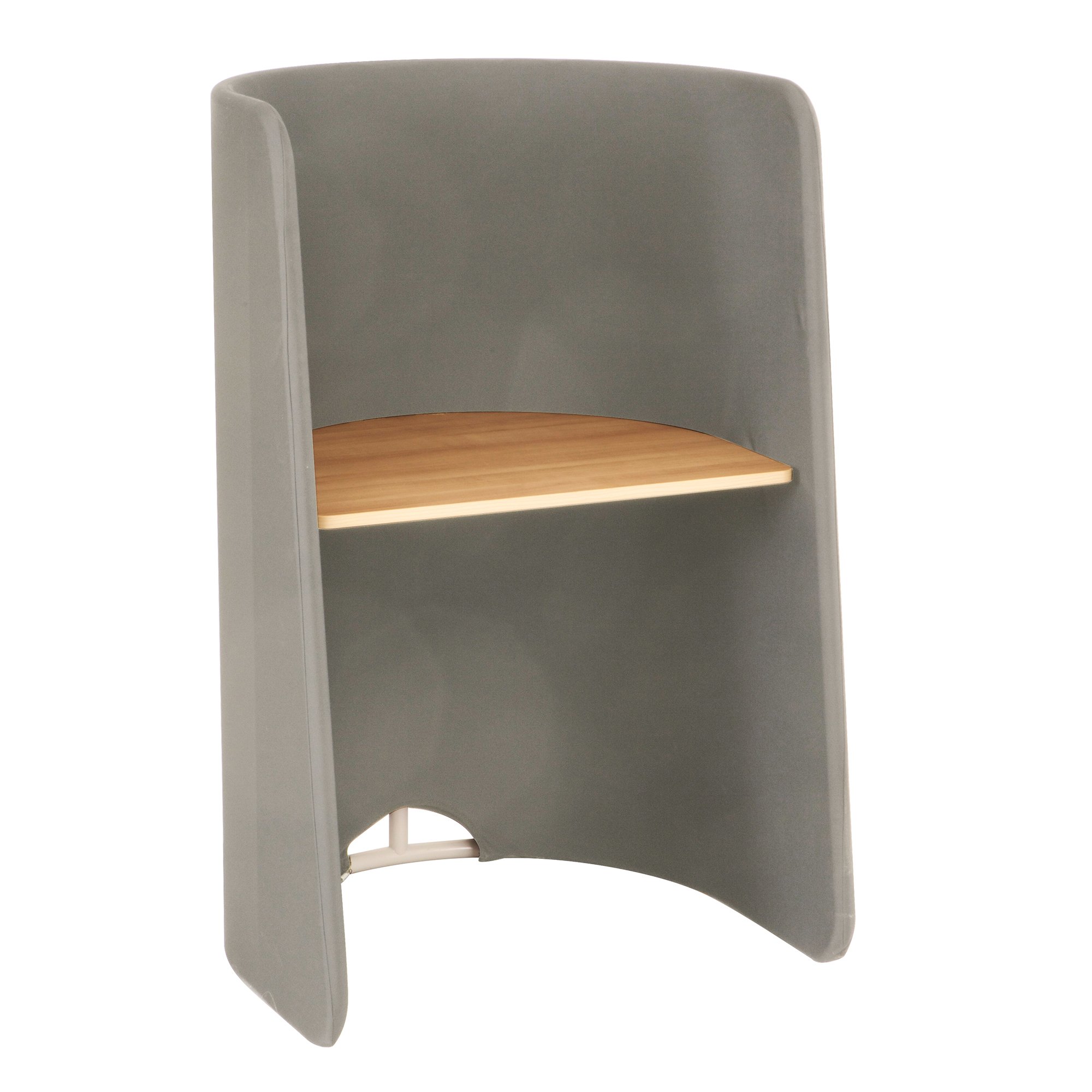 Safco Products Roam Touchdown Personal Workstation, Laminate Desktop, Lightweight yet Durable Steel Frame, Fabric Privacy Shroud, Dark Gray